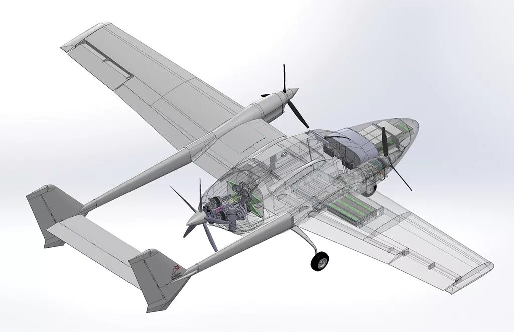 Cessna - Skymaster 337 чертежи. Hybrid Electric aircraft. Самолёт гибрид. Cessna гибрид.