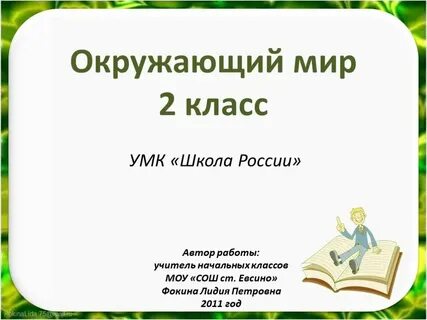 Сообщение по окружающему миру 2 класс