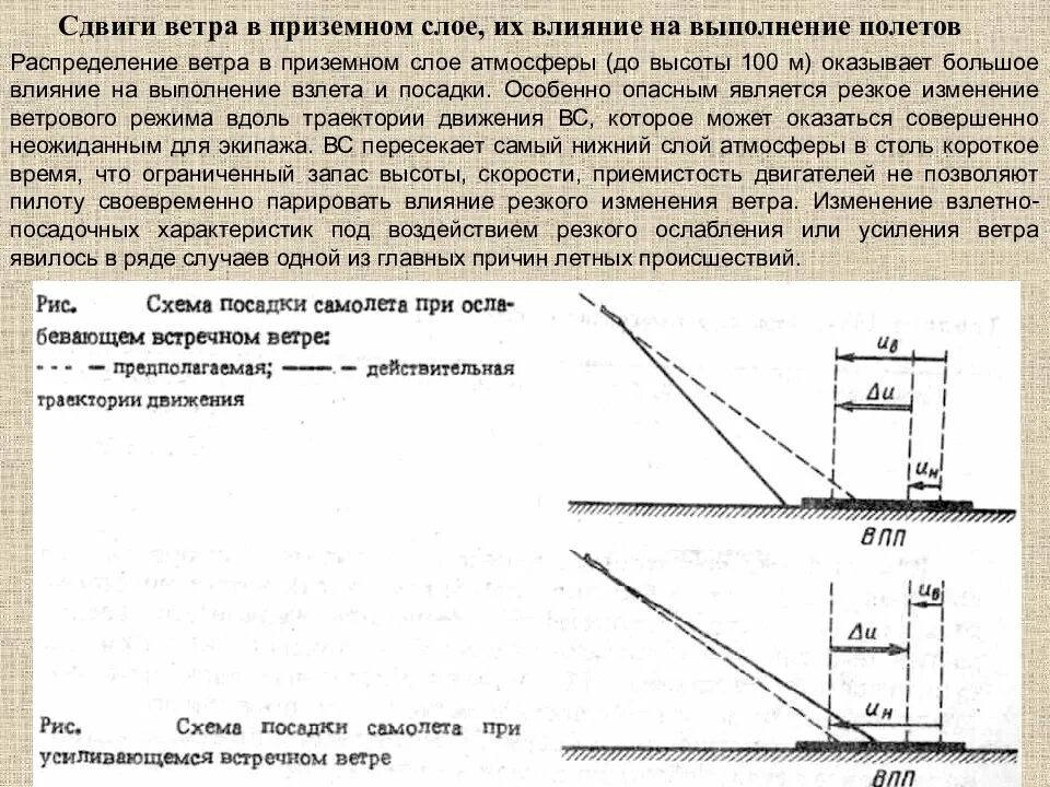 Как меняется ветер. Влияние сдвига ветра на полет самолета. Условия возникновения сдвига ветра. Причины сдвига ветра. Характеристики сдвига ветра.