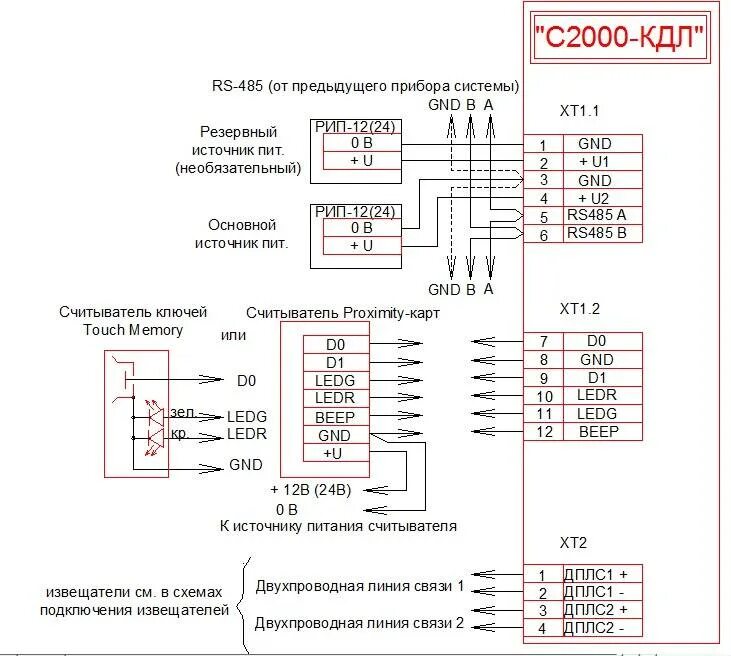 Болид 2000 кдл. Контроллер двухпроводной линии связи с2000-КДЛ. Прибор приемно-контрольный охранно-пожарный с2000-КДЛ. Контроллер адресной линии с2000 КДЛ. Схема подключения пожарных извещателей к с2000-КДЛ.