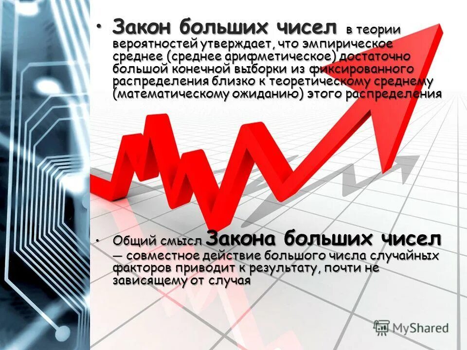 Закон больших чисел утверждает что