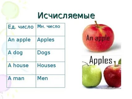 Яблоко число существительного