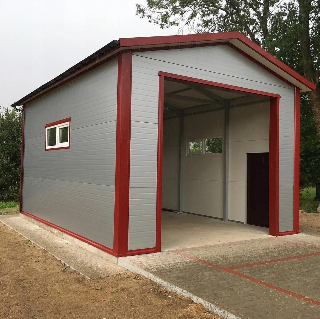 ангар из сэндвич панелей 8х12. гараж из сендвичных панелей. стеновые панели для строительства гаража. модульный гараж. стеновые панели для строительства гаража.