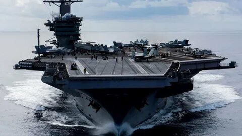 Подбитый авианосец сша
