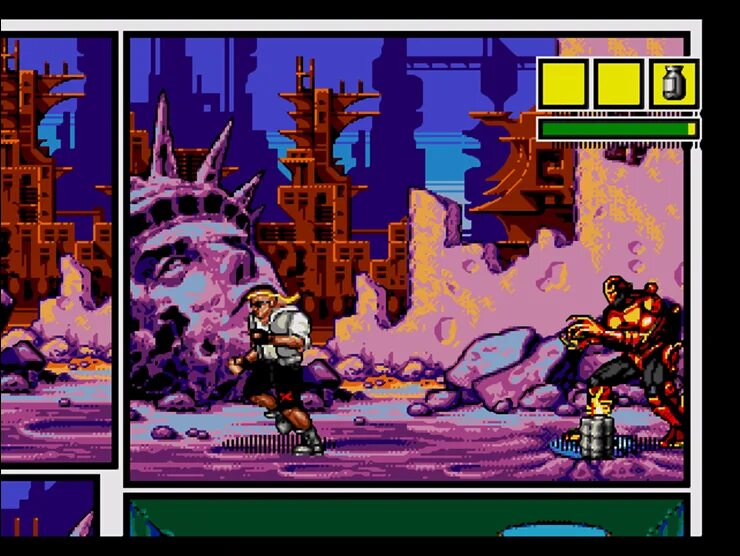 Какой жанр у игры comix zone. Игра sega: comix zone. sega mega drive 2 comix zone. comix zone враги. игра на сегу комикс зона.