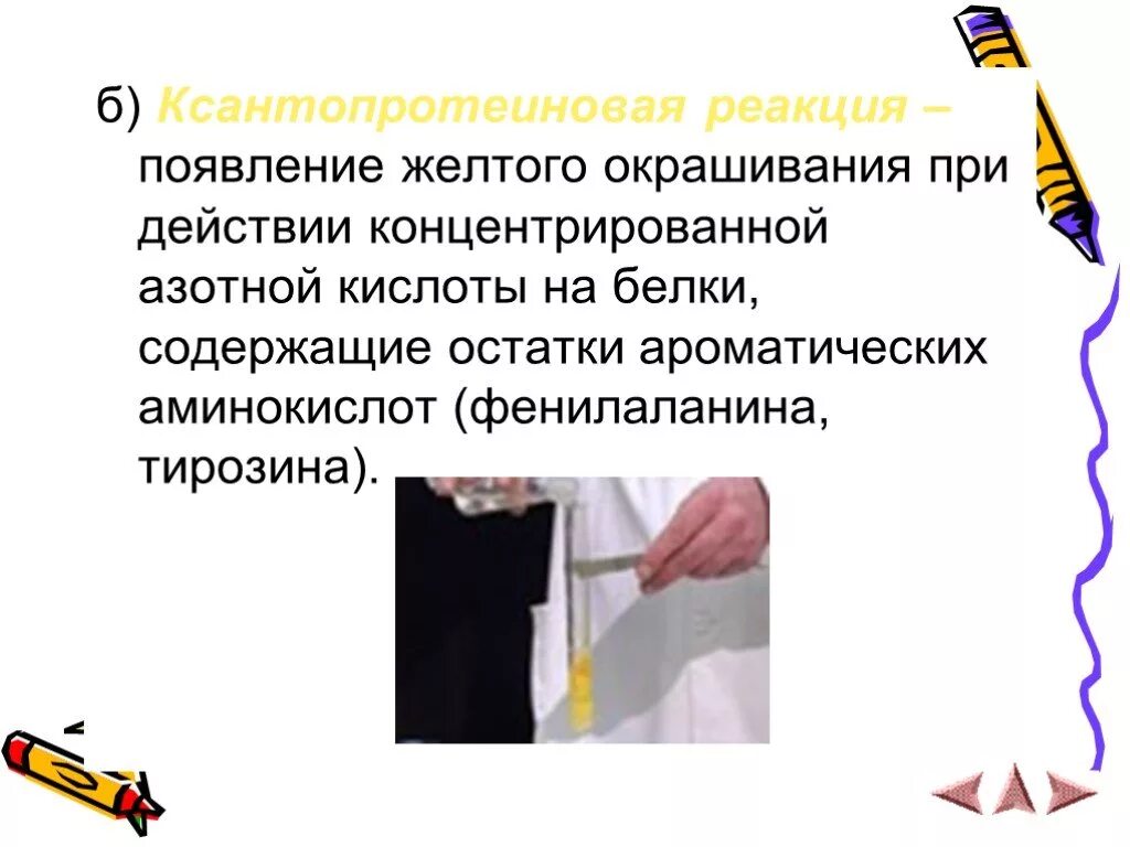 Ксантопротеиновая реакция ксантопротеиновая реакция. Белки приобретают желтую окраску под действием. Качественные реакции на белки. Белки приобретают желтую окраску под действием. Цветные реакции на белки ксантопротеиновая реакция.