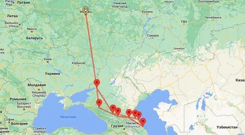 Поезд москва кавказ маршрут