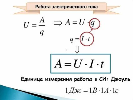 В чем измеряется работа электрического тока
