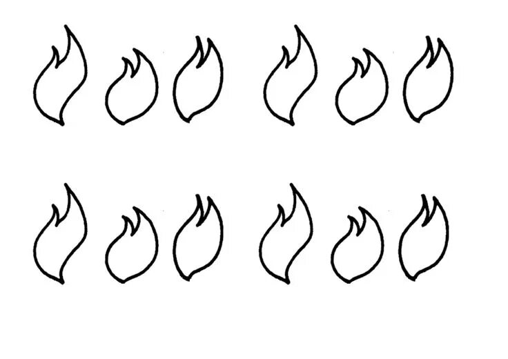 Шаблон огня для вырезания из бумаги распечатать flame cut out stencil - Image Search Results Fire crafts, Paper fire, Coloring