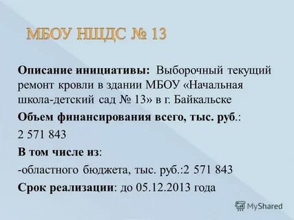 Описание инициативы