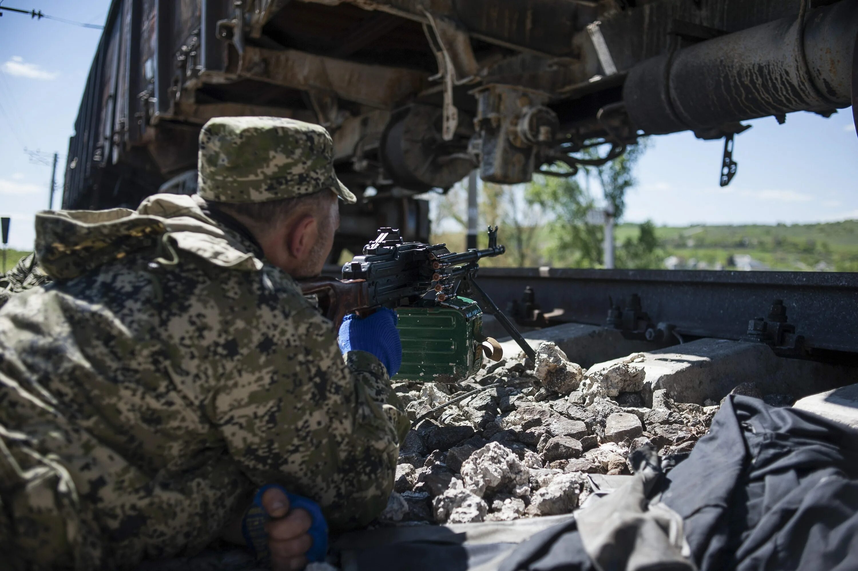 Боевые действия на Донбассе.