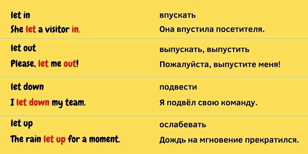 Let to do or doing. Фразовый глагол let. предложения с глаголом let. фразовые глаголы в английском let. let фразовый глагол с примерами.