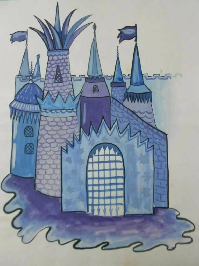 Замок королевы рисунок