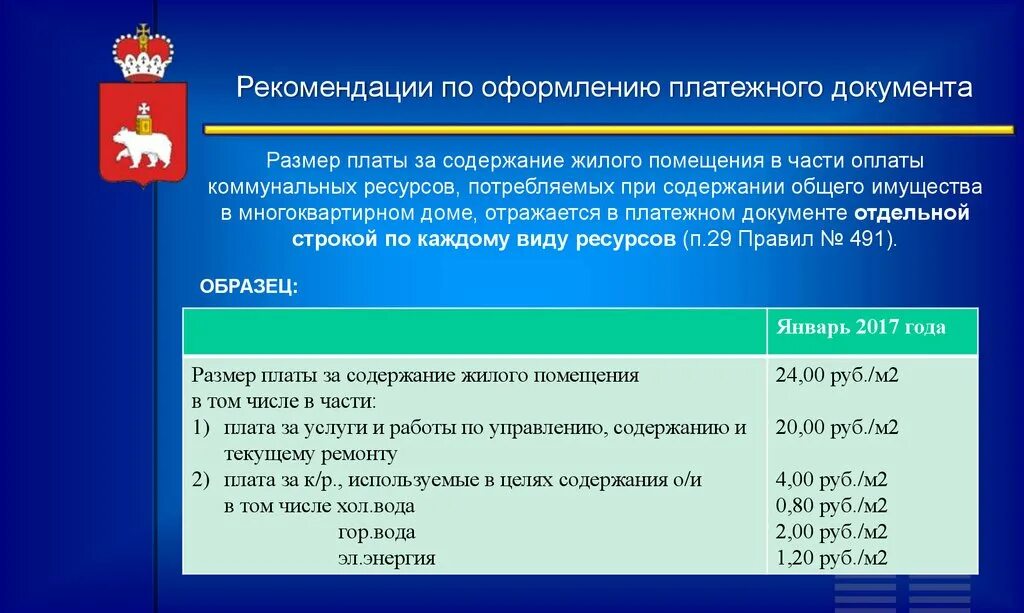 Размер платы за коммунальные ресурсы