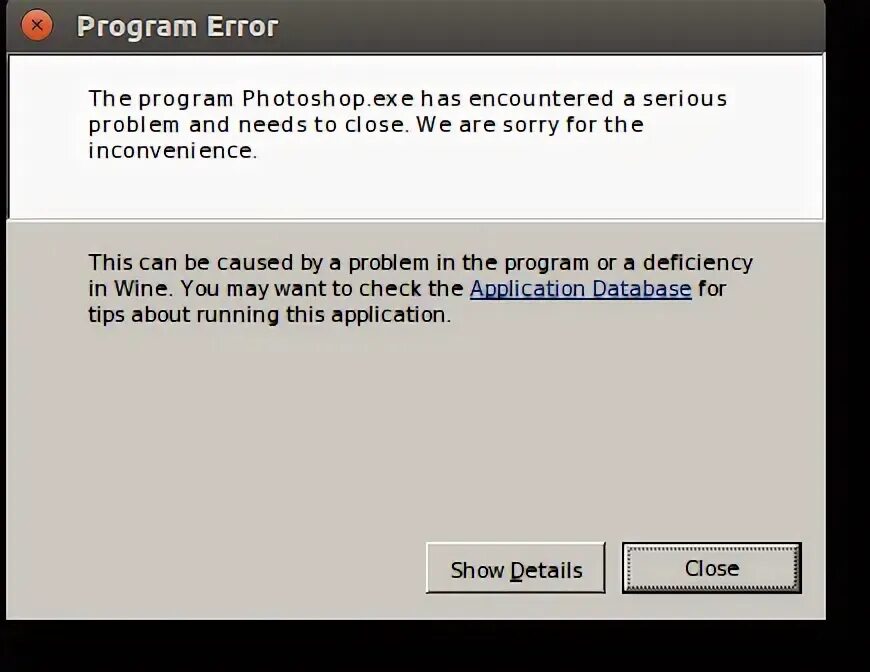 Program Error. Установка Skype в Linux через Wine.