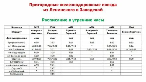 Электрички саратова маршруты