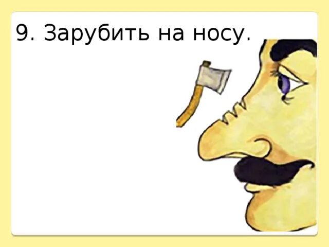 Совать нос значение. Фразеологизм заруби себе на носу. зарубить себе на носу иллюстрация. заруби себе на носу рисунок. фразеологизм зарубить на носу.
