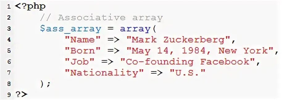 Associative array. Associative array