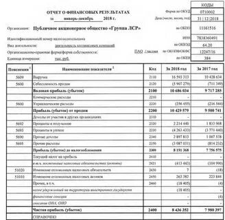 Бухгалтерский отчет о финансовых расходах