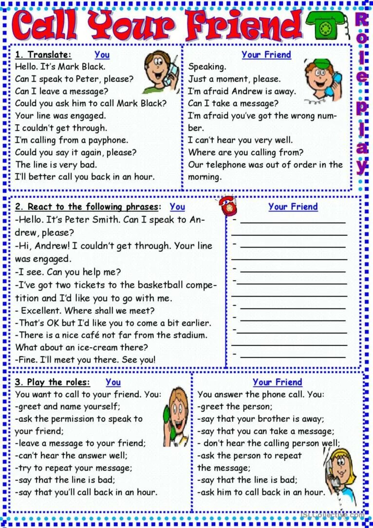 Friends ESL. Phone Call задание по английскому. My friend топик по английскому. Friendship Worksheets.