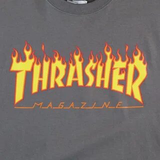 Футболка Thrasher Flame Logo (charcoal) купить по цене 3 890 ₽ с доставкой