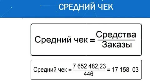 Формула среднего чека