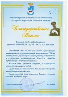 Выражаю благодарность за высокий профессионализм