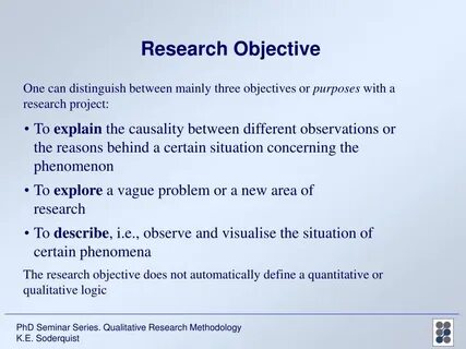 Objectives examples