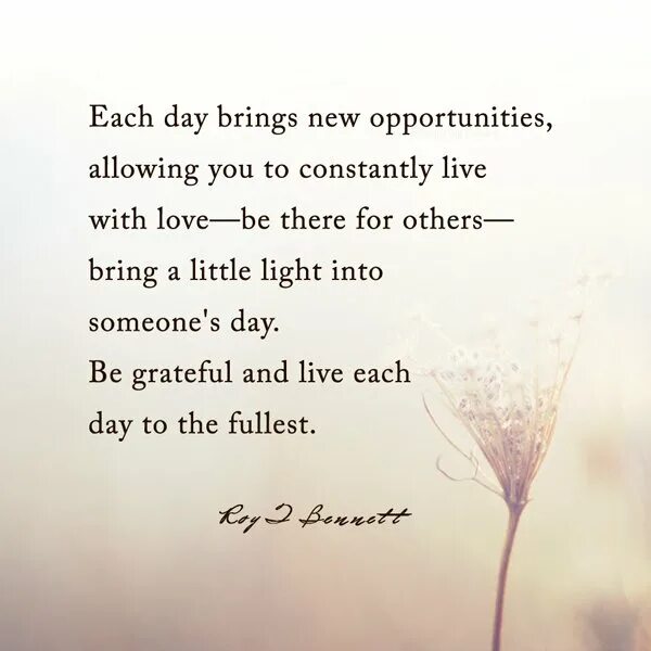 New Day New opportunities. New opportunities in Life.