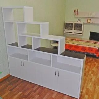 Шкаф перегородка с полками