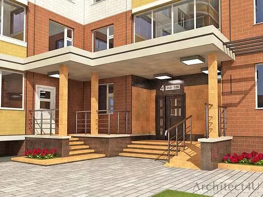 Малоэтажные многоквартирные дома. Многоэтажный дом подъезд. Подъезд с улицы. Двухэтажный квартирный дом. Входная группа в многоквартирном доме.