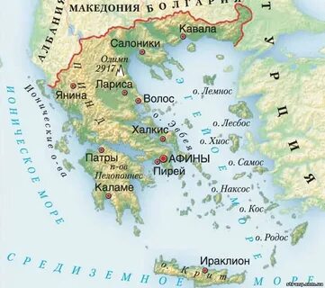 Где располагались афины на карте