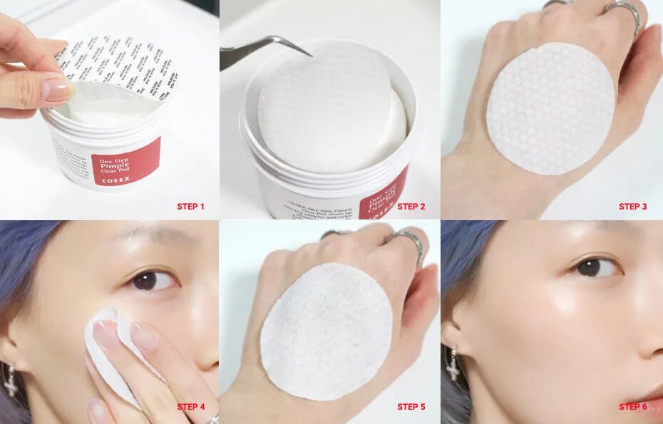 Clear как пользоваться. COSRX корейская косметика. COSRX one Step Pimple Clear Pad. COSRX Original Clear Pad. Пилинг пэды COSRX.