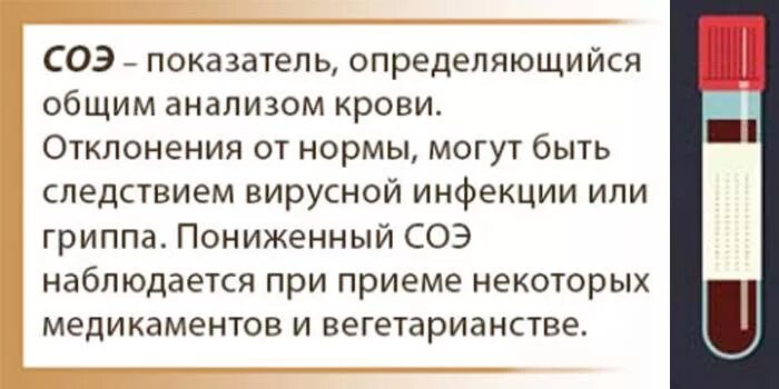 Из за чего может быть повышенное соэ. Скорость реакции оседания эритроцитов норма у женщин. повышенное соэ у женщин. соэ повышено у женщины после 50.