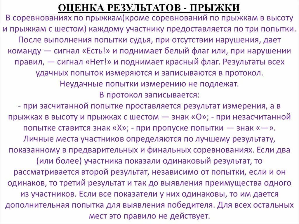 Сколько попыток дается участникам. Правила соревнований по прыжкам в высоту. Правила проведения соревнований по прыжкам. Правила соревнований по прыжкам в длину. Правила соревнований при прыжках в высоту.