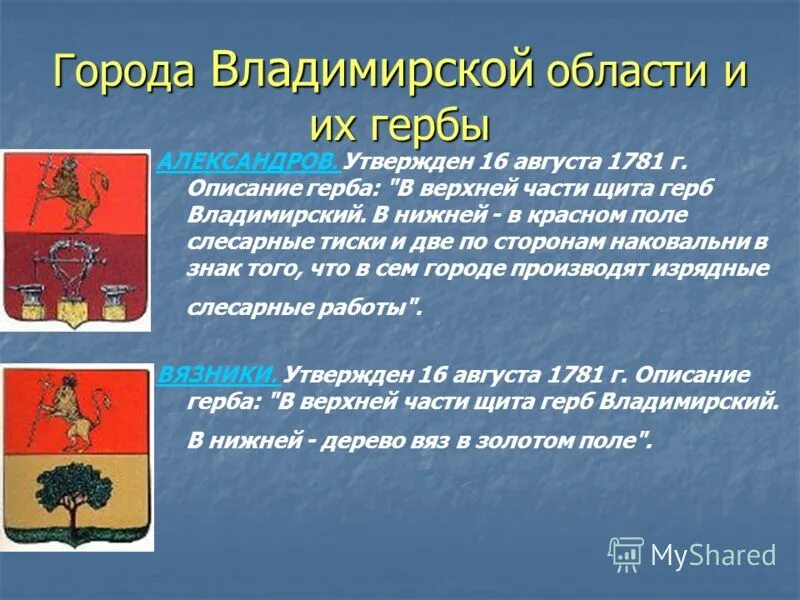 Проект города владимирской области