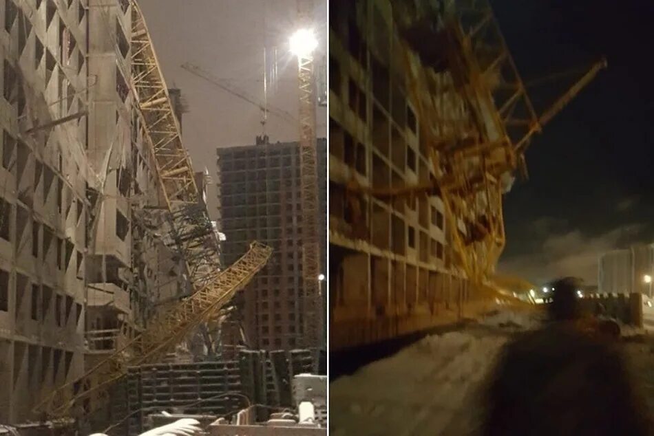 Упал кран в питере. Упал кран в санкт-петербурге. упал дом в мурино. упал башенный кран в спб. на жк урбанист упал кран.
