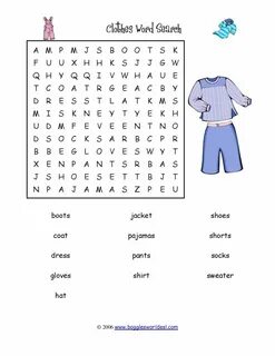 Clothes word search решение
