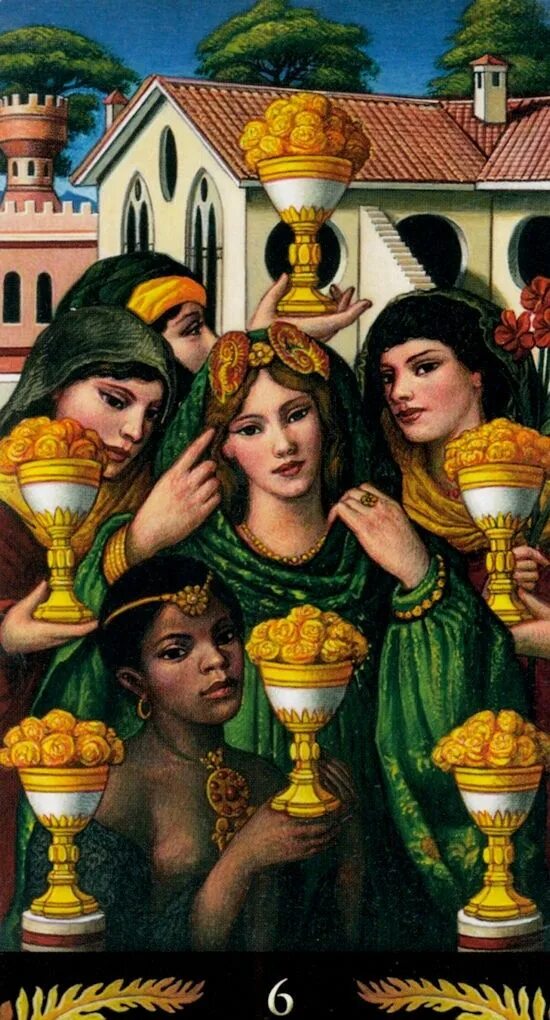 Six of Cups Искусство карт таро, Таро, Карты таро