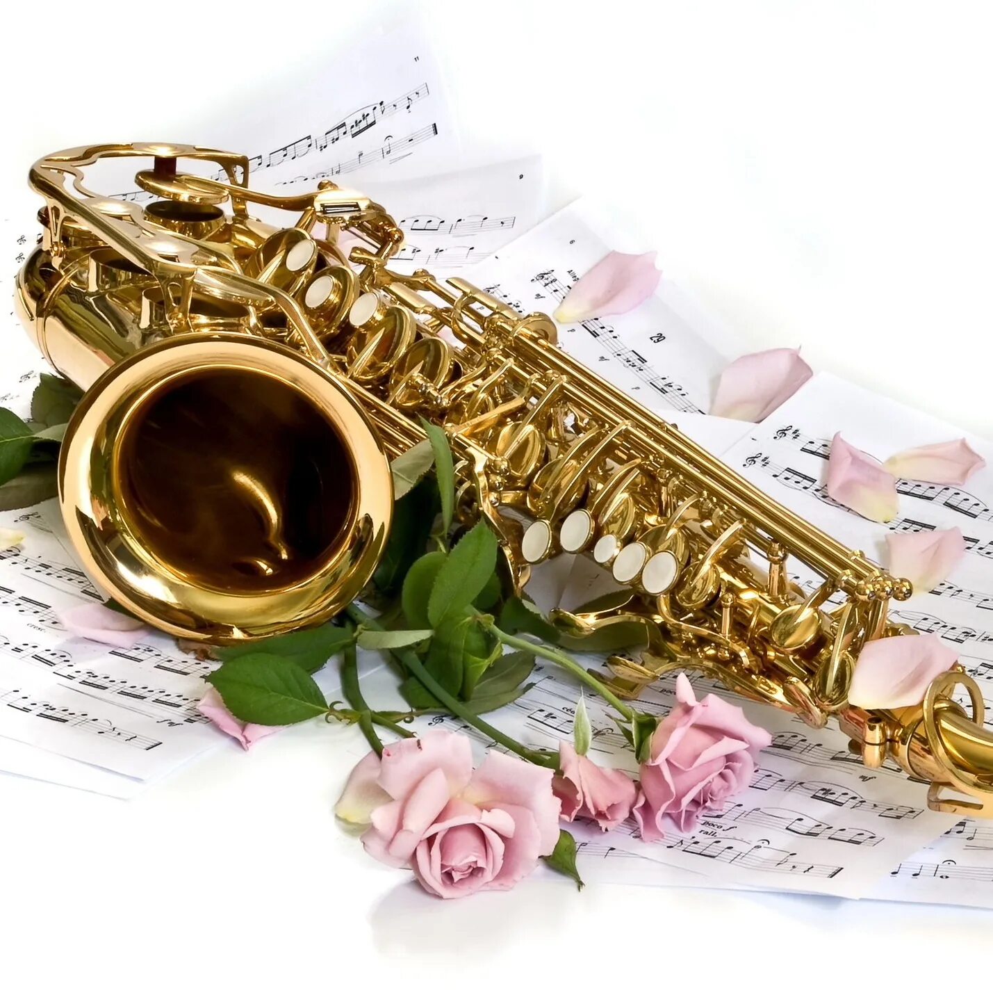 Саксофон поздравления. Саксофон и цветы. С юбилеем саксофон. Саксофон фон. Ноты картинки красивые.