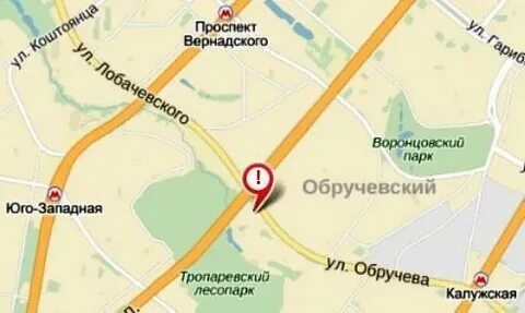 Ленинский проспект на карте москвы