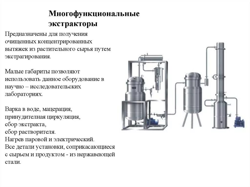 Вакуумный экстрактор растительного сырья. Методы получения и очистки вытяжек.