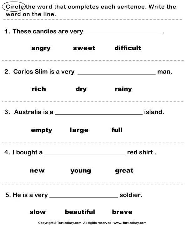 Simple sentence exercises. Прилагательные worksheets. sentences worksheets for kids. too adjective worksheets. make sentences worksheets for kids.