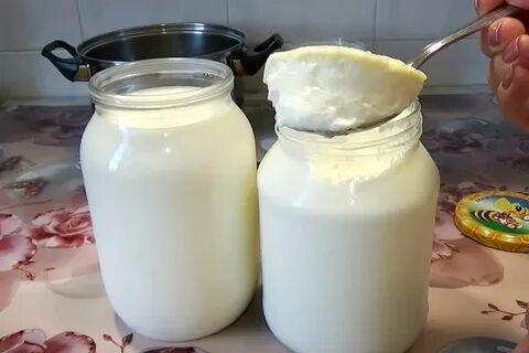 Домашняя сметана из кефира