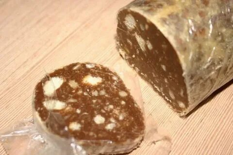 Сливочная колбаса из печенья