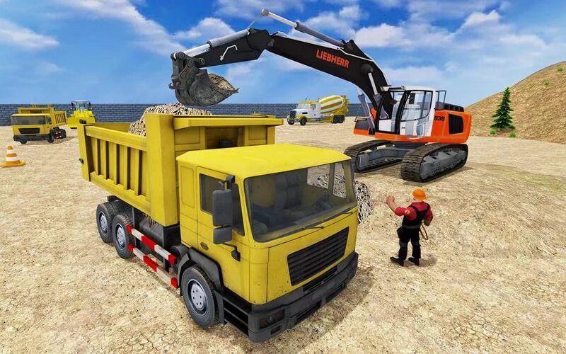 Construct 3d. Construction simulator 2018 где заправить бетон.