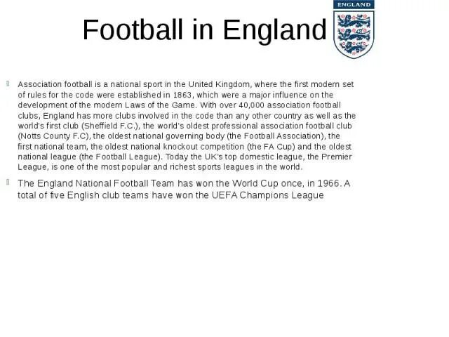 The national sport of england 7. The National Sport of England 7 класс. План текста the National Sport of England. Football is the National Sport of England. The National Sport of England краткий пересказ.