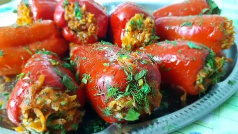 Перец фаршированный мясом овощами рецепт