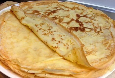 Блинчики на воде с яйцами тонкие