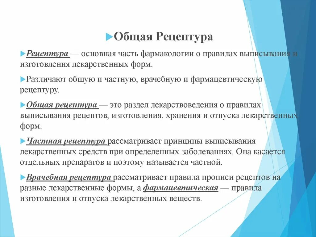 Рецепты готовых лекарственных форм